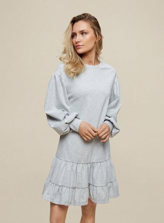 Dorothy Perkins Grey Tiered Sweatshirt Dress 1