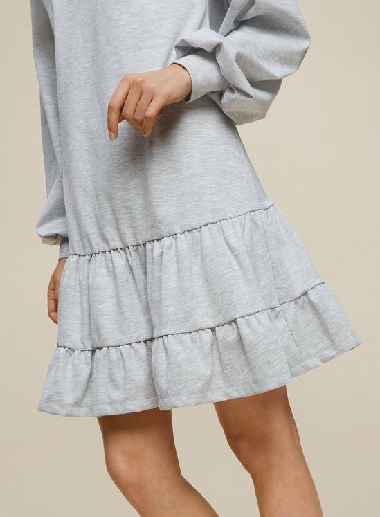 Dorothy Perkins Grey Tiered Sweatshirt Dress 5