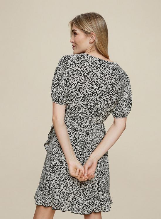 Dorothy Perkins Multi Colour Leopard Print Mini Wrap Dress 2