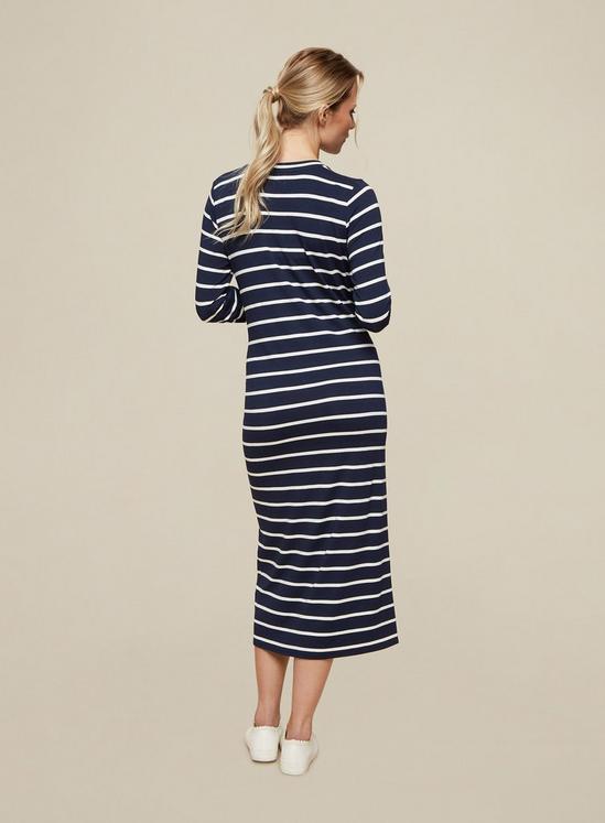 Dorothy Perkins Navy Stripe Print Midi Dress 2