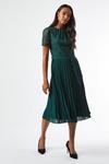 Dorothy Perkins Green Lace Pleat Midi Dress thumbnail 5