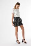 Dorothy Perkins Black Faux Leather Belted Shorts thumbnail 2