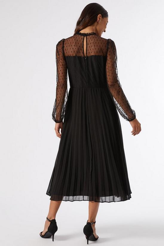 Dorothy Perkins Black Mesh Lace Midi Dress 3
