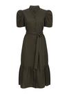 Dorothy Perkins Khaki Plain Cotton Shirt Dress thumbnail 4
