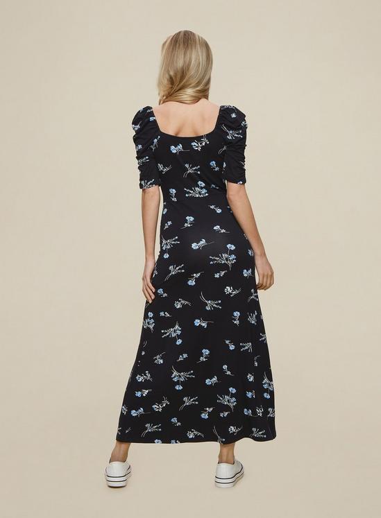 Dorothy Perkins Black Floral Print Midi Dress 4