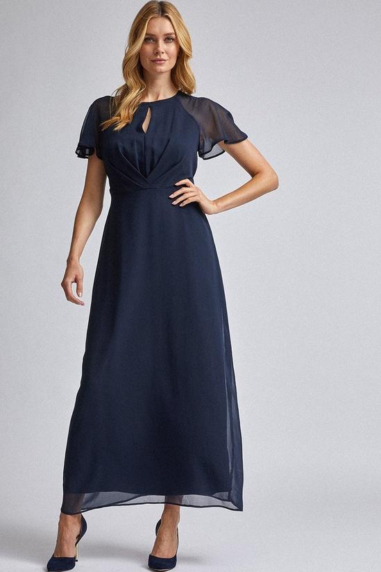 Dorothy Perkins Navy Angel Sleeve Chiffon Maxi Dress 2