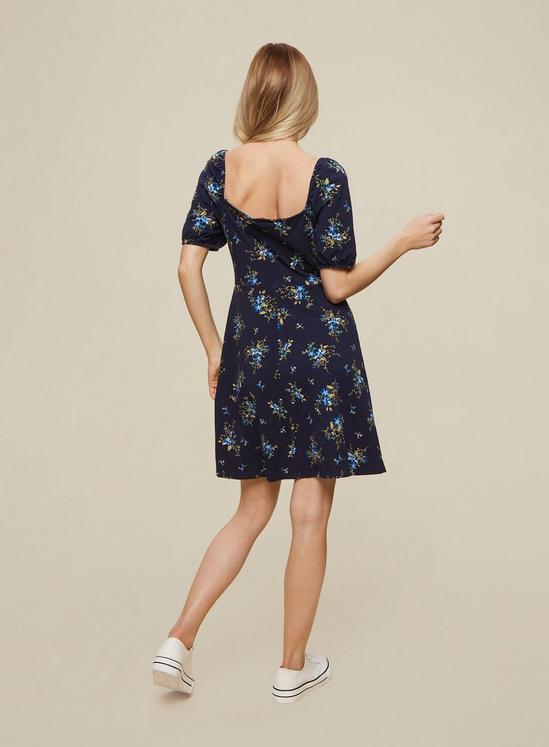 Dorothy Perkins Blue Ditsy Bubble Fit and Flare Dress 2