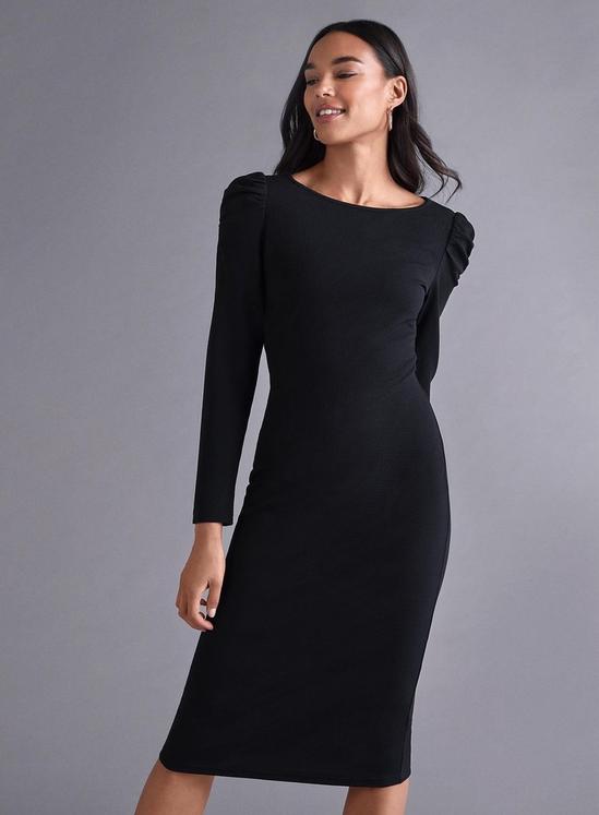 Dorothy Perkins Black Ruched Bodycon Dress 1