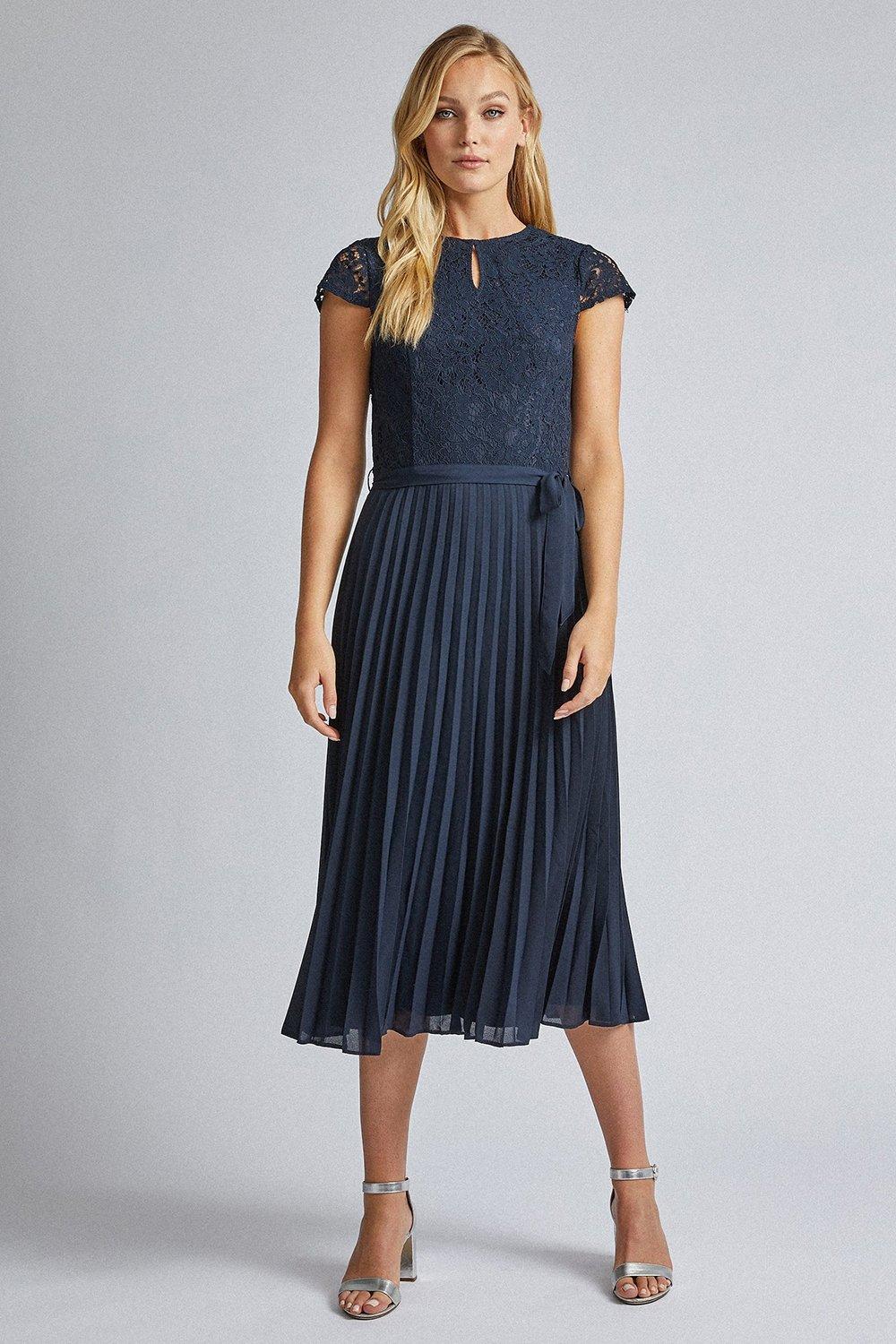 Dorothy perkins navy lace on sale dress