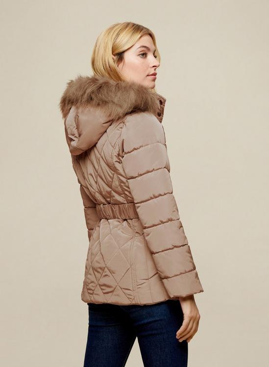 Dorothy Perkins DP Petite Taupe Quilted Coat 2