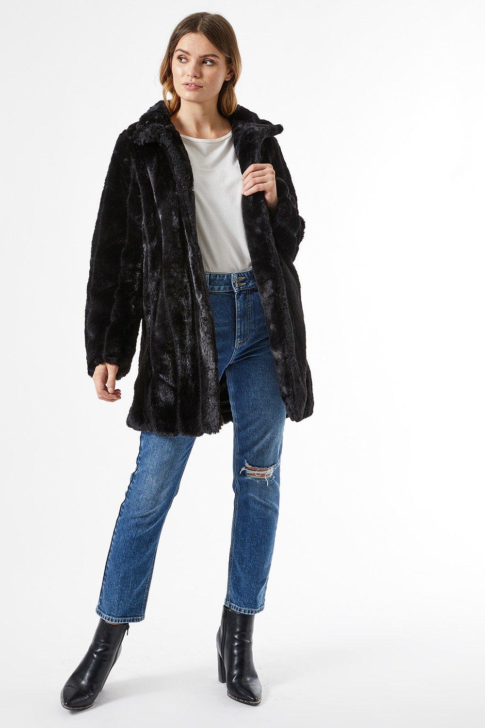 Black pelted 2024 fur coat