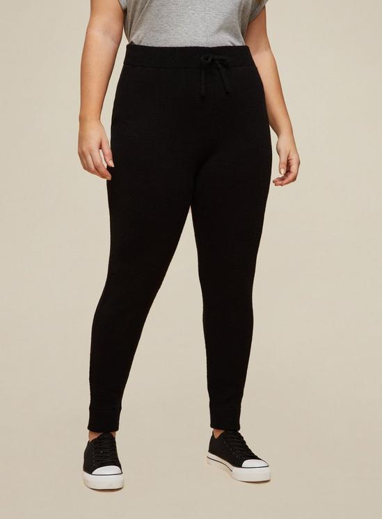 Dorothy Perkins Curve Black Lounge Knitted Joggers 1