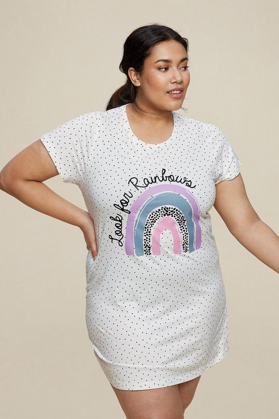 Dorothy Perkins Curve Rainbow Print T-Shirt 1
