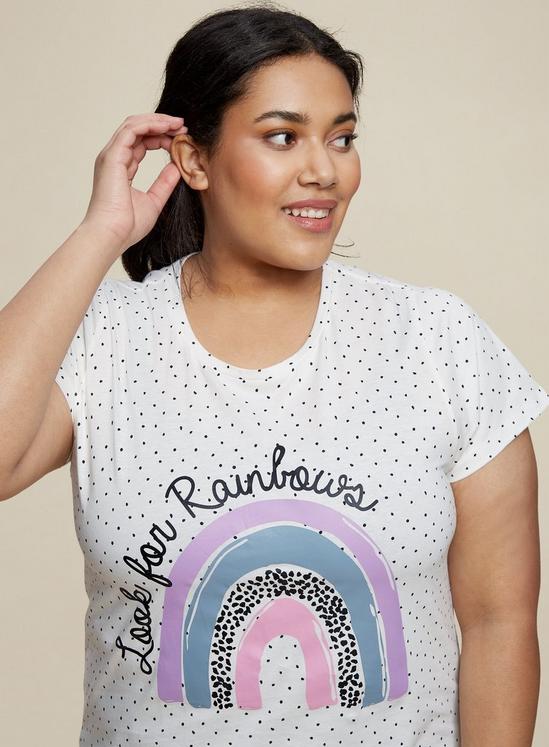 Dorothy Perkins Curve Rainbow Print T-Shirt 3