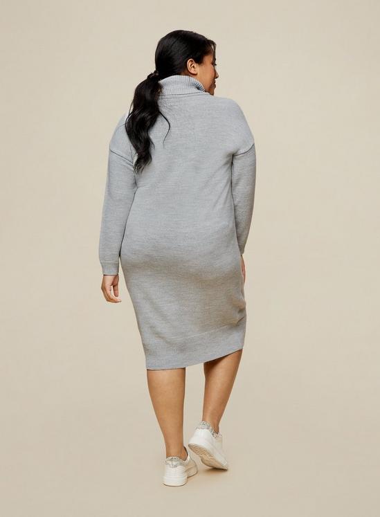 Dorothy Perkins Curve Grey Knitted Dress 2