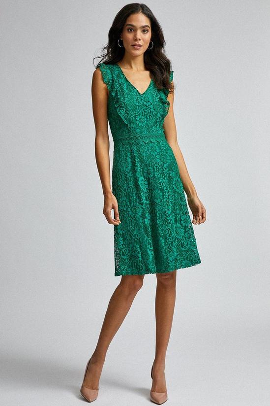 Dorothy Perkins Green Lace Taylor Dress 1