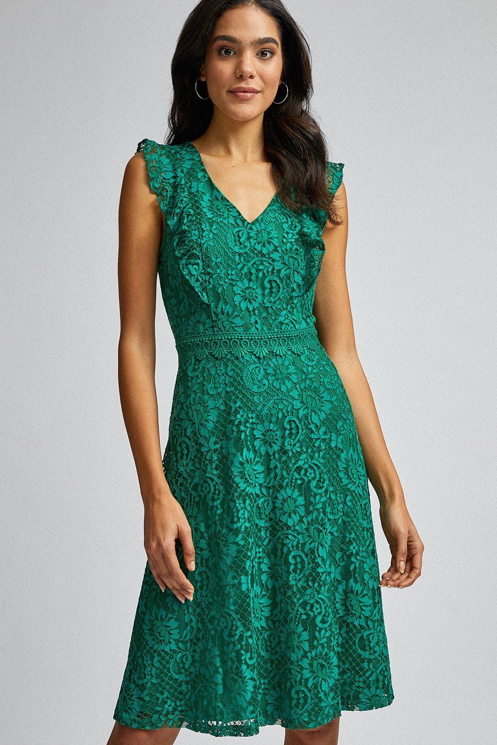 Dorothy perkins sale green lace dress