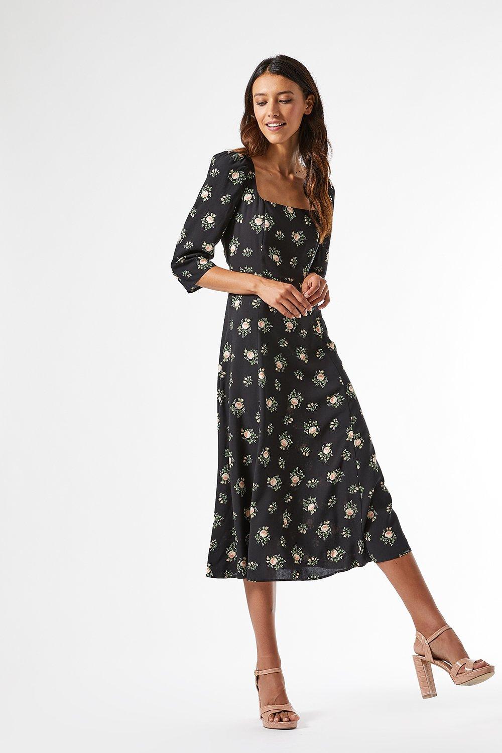 Dorothy perkins black hot sale floral dress