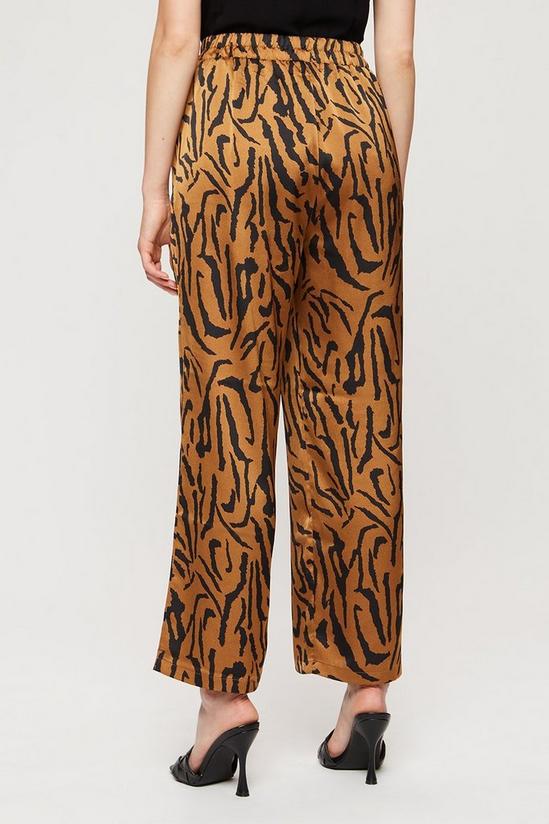 Dorothy Perkins Tiger Satin Co-Ord Shirt Wide Leg Trousers 3