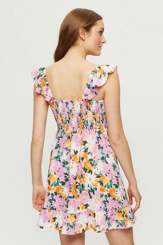 Dorothy Perkins Pink Bright Floral Strappy Mini Dress 3