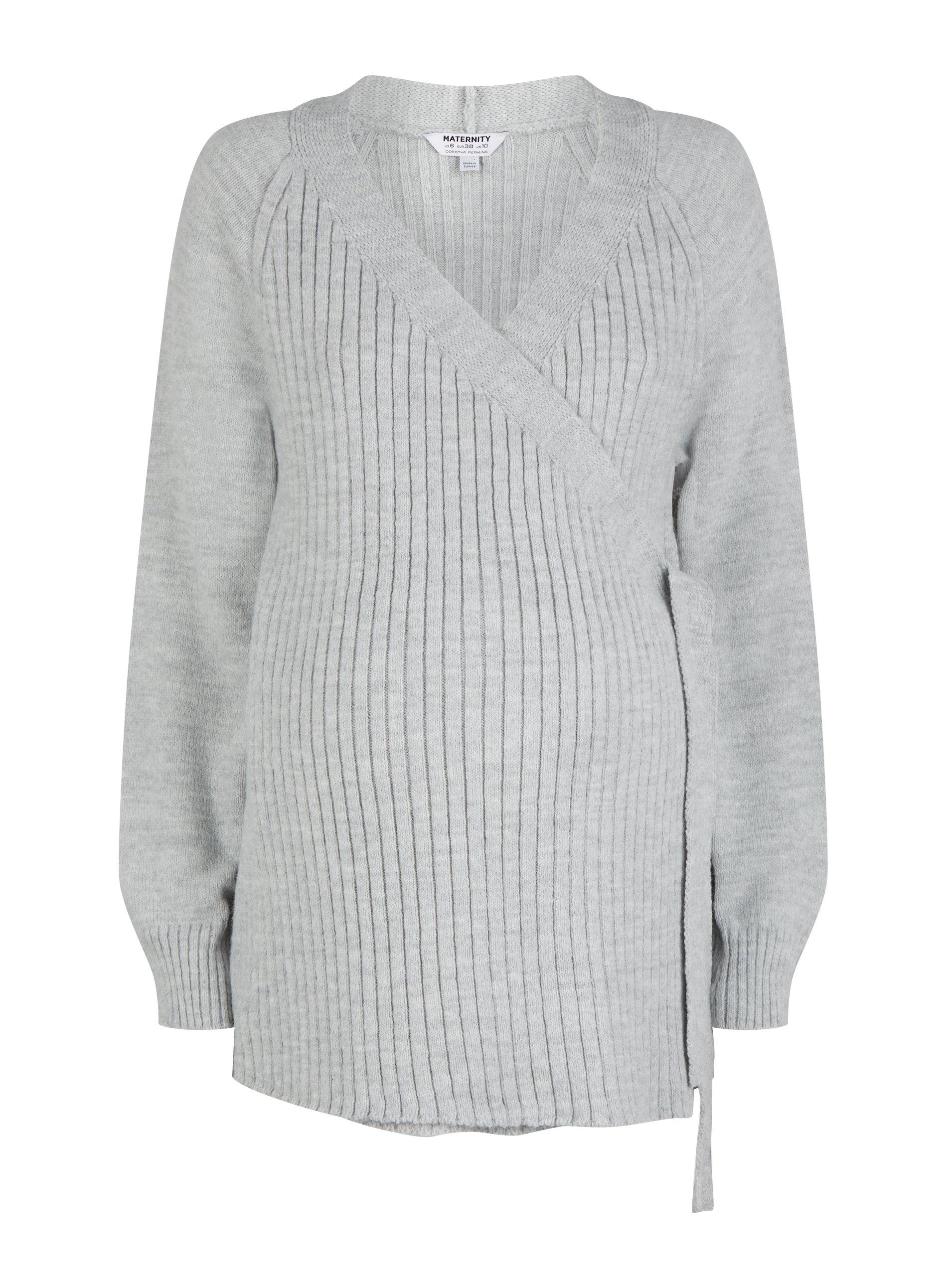 Jumpers & Cardigans, Maternity Grey Wrap Cardigan