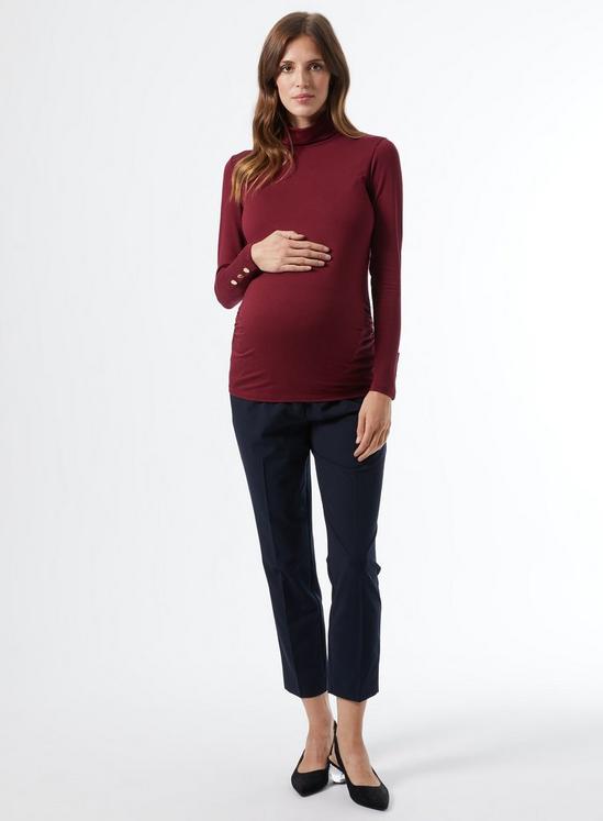 Dorothy Perkins Maternity Navy Overbump Ankle Grazer Trousers 2