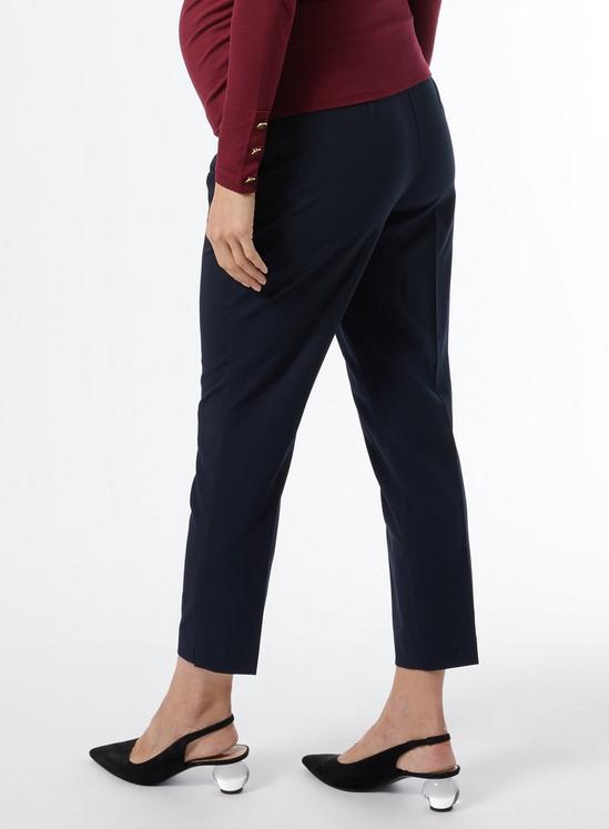 Dorothy Perkins Maternity Navy Overbump Ankle Grazer Trousers 3