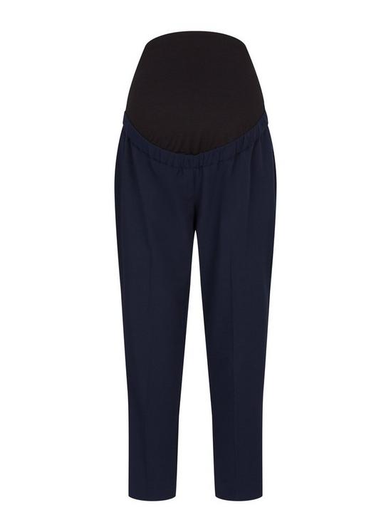 Dorothy Perkins Maternity Navy Overbump Ankle Grazer Trousers 4
