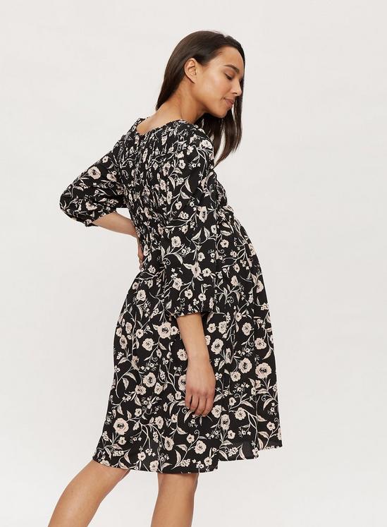 Dorothy Perkins Maternity Black Floral Print Dress 2
