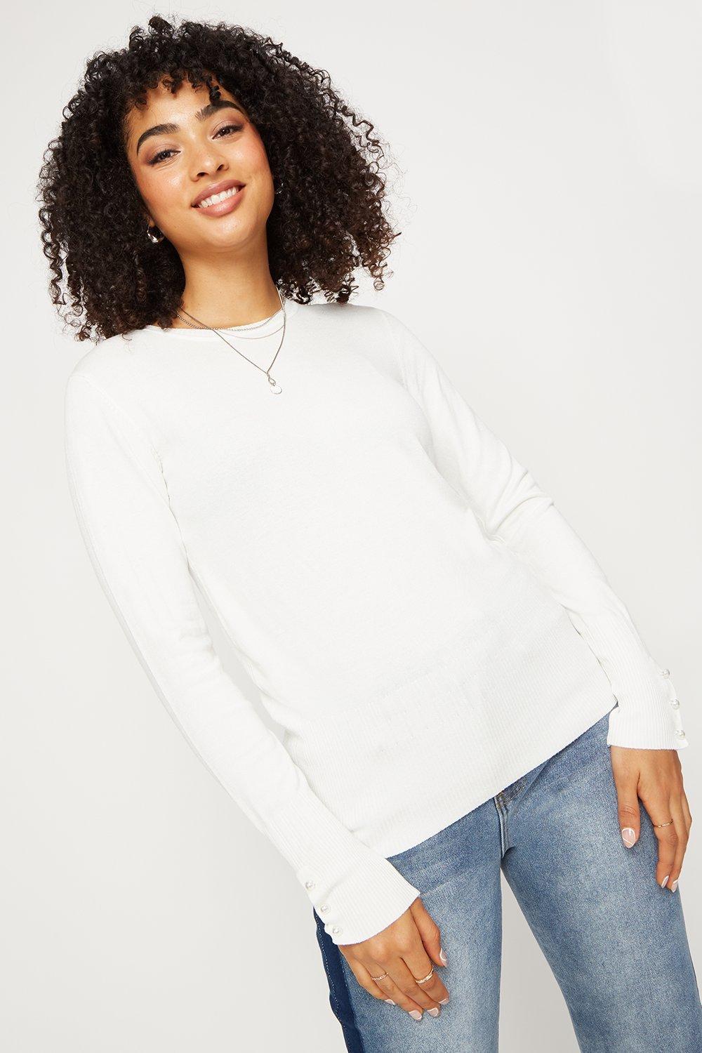 Dorothy perkins white jumper clearance