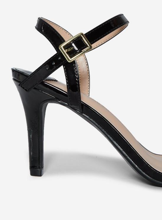 Dorothy Perkins Wide Fit Black Patent Sizzle Sandals 5