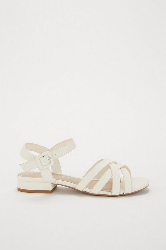 Dorothy Perkins Wide Fit White Shelly Heeled Sandal 2
