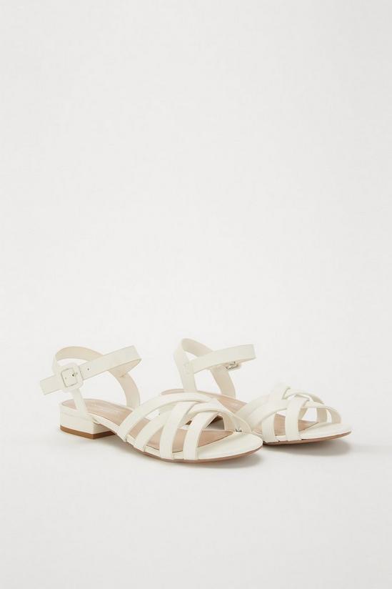 Dorothy Perkins Wide Fit White Shelly Heeled Sandal 4