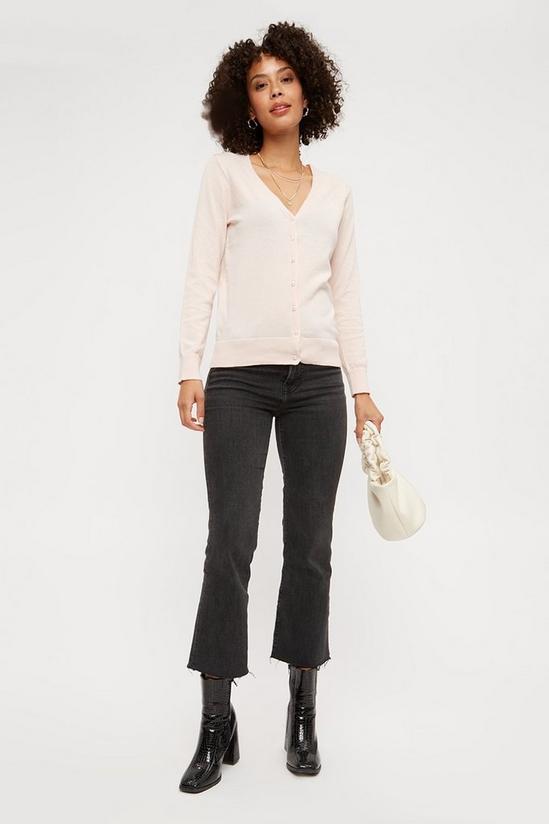 Dorothy Perkins Pink V-Neck Pearl Button Cardigan 2