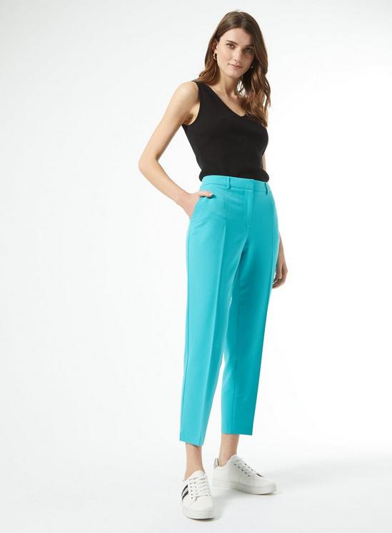 Dorothy Perkins Turquoise Ankle Grazer Trousers 1