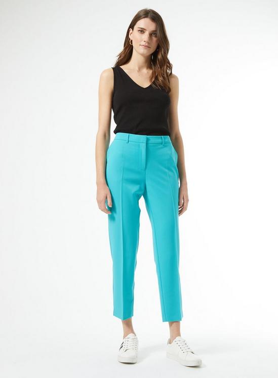 Dorothy Perkins Turquoise Ankle Grazer Trousers 3