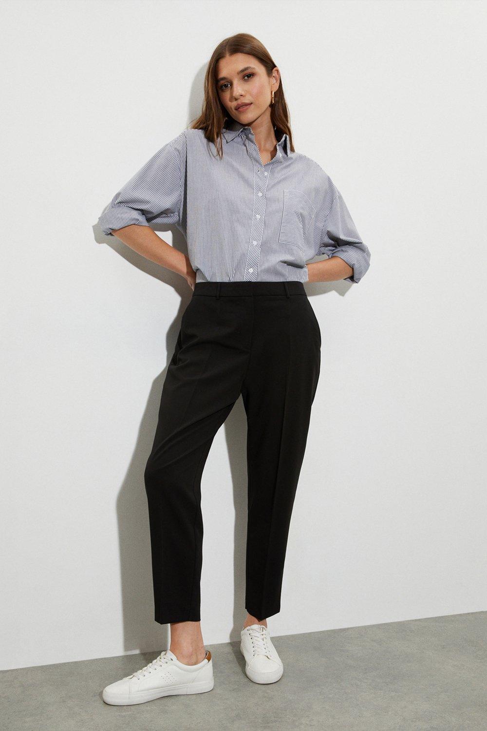 Straight leg ankle cheap grazer trousers