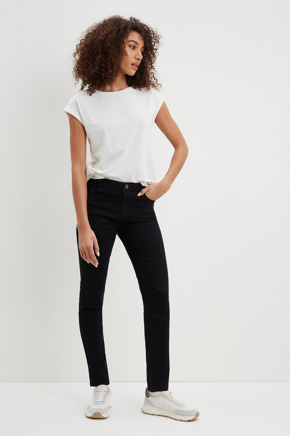 Womens slim hot sale black jeans