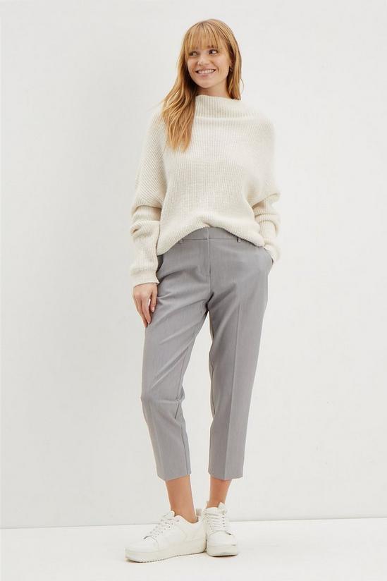 Dorothy Perkins Petite Grey Ankle Grazer Trousers 2