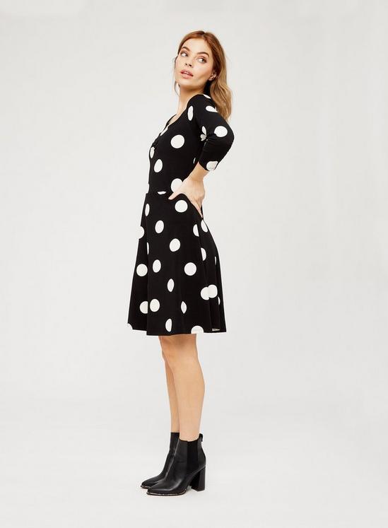 Dorothy Perkins Petite Black Spot Dress 1