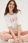 Dorothy Perkins Love T-Shirt and Spot Trouser Pyjama Set thumbnail 1