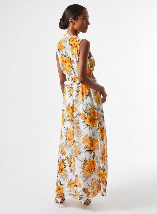 Dorothy Perkins Petite Ochre Tropical Print Maxi Dress 4