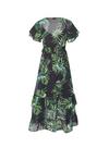 Dorothy Perkins Petite Tropical Print Ruffle Maxi Dress thumbnail 2