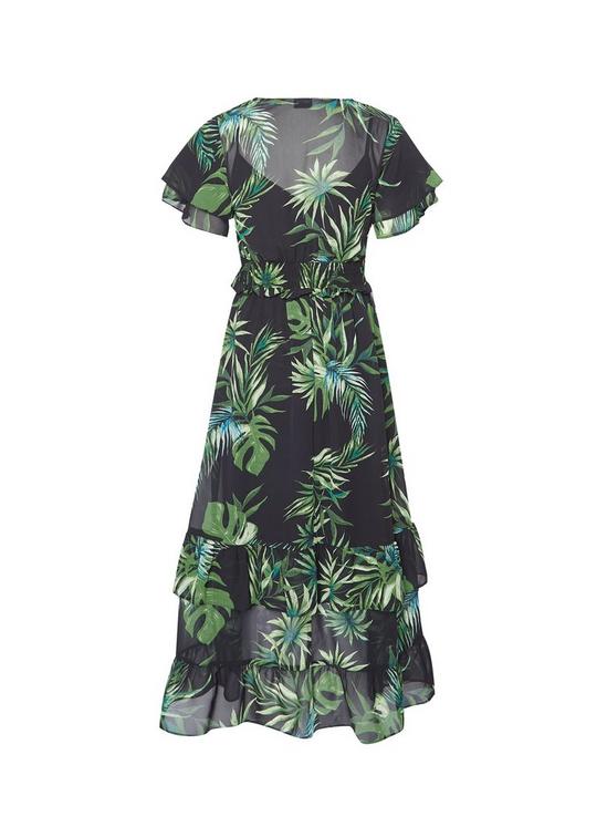 Dorothy Perkins Petite Tropical Print Ruffle Maxi Dress 2