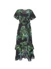Dorothy Perkins Petite Tropical Print Ruffle Maxi Dress thumbnail 3