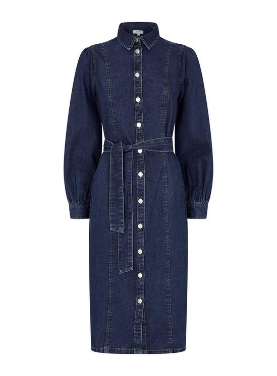 Dorothy Perkins Blue Fitted Denim Shirt Dress 2