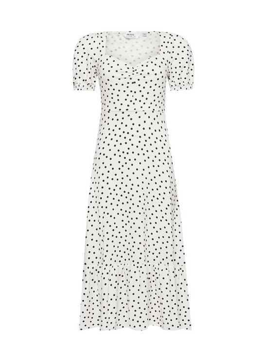 Dorothy Perkins Petite White Spot Printed Dress 4