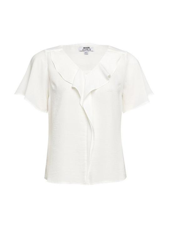 Dorothy Perkins Petite White Ruffle Front Top 2