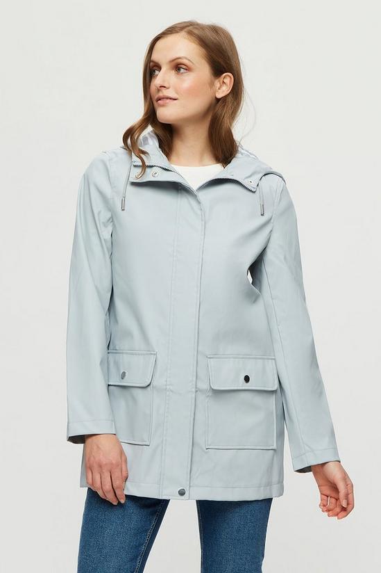 Dorothy Perkins Light Blue Raincoat Mac 1
