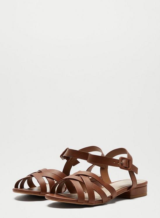 Dorothy Perkins Wide Fit Tan Shelly Heeled Sandals 2